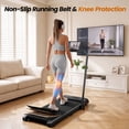 thumbnail image 2 of Yagud Walking Pad Treadmill with Handle Bar & 4% Incline, Foldable Portable Treadmill for Running, Small Under Desk Treadmill for Home, Black, 2 of 15