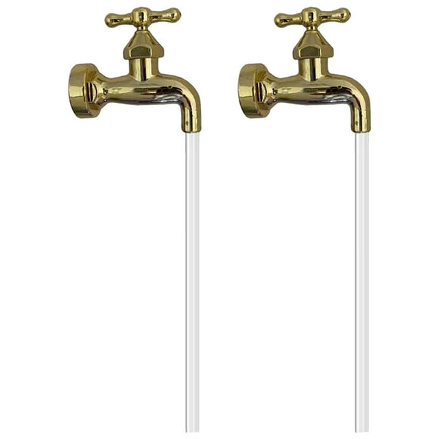 2 juegos de fuente de agua para patio con caño invisible y grifo para decoración artística.