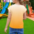 thumbnail image 6 of Miluxas Girls Summer Casual Tops Short Sleeve Tie-dyed T Shirts Cute Comfy Tees Yellow 14 Years, 6 of 7