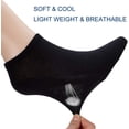 thumbnail image 3 of Calcetines tobilleros UouoSocks, 14 pares, para hombre y mujer, color negro, 3 of 5