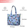 thumbnail image 4 of Colorful Mushroom Pattern Light Blue Pattern Travel Tote Bags for Women Carry On,Large Weekender Bags for Women Travel,Multi Functional Duffle Bag for Work,Shopping,Sports, 4 of 5