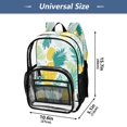 thumbnail image 2 of Iauyy Clear Backpack Heavy Duty PVC Transparent Backpack for College Workplace, Yellow Pineapple Pattern, 2 of 8