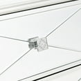 thumbnail image 3 of Dextrus Mirrored 3-Drawers Dressers with Wood Legs, Mirrored End Table Nightstand, Silver, 3 of 10