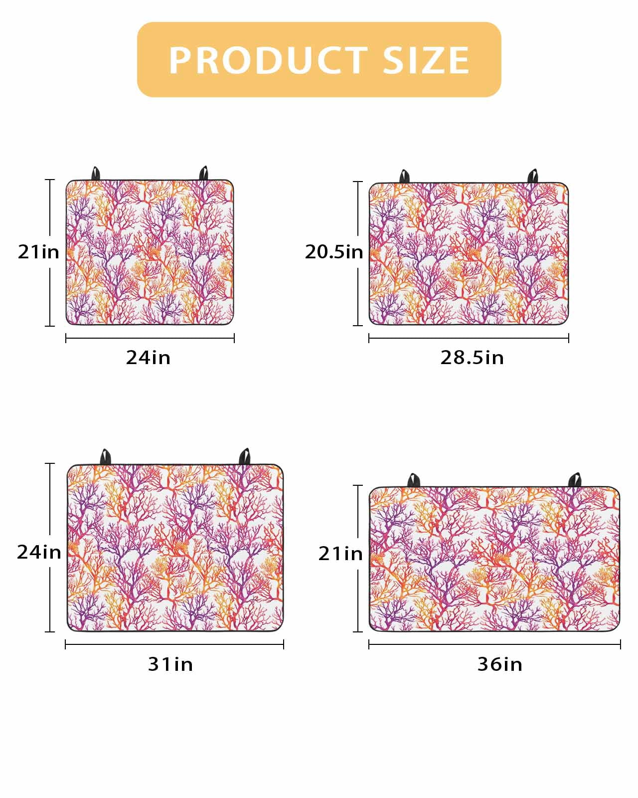 nqOlkjepod Large Induction Cooktop Protector Mat 24"x21", Purple Coral Coastal Stove Top Covers for Electric Stove, Summer Beach Nautical Ocean Sea Stove Burner Cover Mats, Glass Top Stove Cover