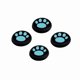 thumbnail image 1 of 4-Piece Cat Paw Silicone Joystick Thumb Caps - Blue, 1 of 5