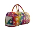 thumbnail image 2 of Boho Retro Camper Canvas Duffel Bag, 3D Embroidered Quilted Weekender, Large Capacity Travel Tote for Unisex Camping, Gym & Road Trips, 2 of 8