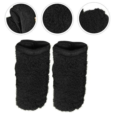 LULULION 2 Pcs Arm Cushions for Wheelchairs Black Synthetic Material for Seniors