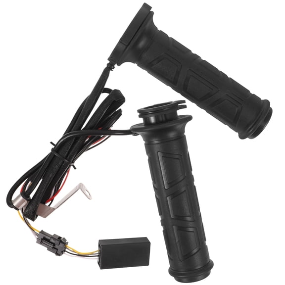 GOOHOCHY Motorcycle Heated Handlebar Grips Black Plastic 12V with Adjustable Temperature for Comfortable Riding