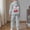 Grey, variant on Bow Print Outfits Set For Kids Child Toddler Boys Girls Long Sleeve Solid Warm Hoodie Pullover Tops Pants Kids Outfits Sweat Suit Khaki 130(6-7 Years)