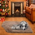 thumbnail image 3 of Gustave Long Plush Pet Blankets Dog Cat Sleeping Mat, Puppy Winter Warm Soft Thin Covers for Small Medium Large Dogs Mattress "Brown, S Size", 3 of 10