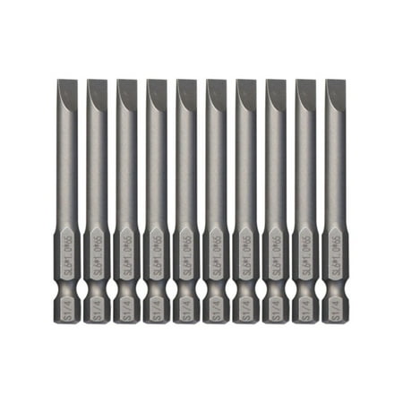 

65-100mm Hardness SL3-SL6 Slotted Magnetic Screwdriver Bits Set for Hand Drill