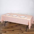 thumbnail image 2 of Efavormart Buffalo Plaid Tablecloth | 54" x 108" Blush/White Rectangular Spill Proof Tablecloths | Disposable Checkered Plastic Vinyl Waterproof Tablecloths, 2 of 3