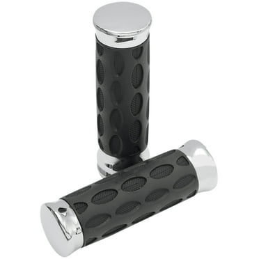 Drag Specialties Chrome/Black Throttle by Wire Hotop Handlebar Grips (0630-0739)