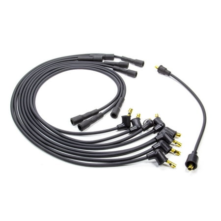 Super Stock Spiral Core - Pertronix Black Spiral Core Stock-Look V8 Spark Plug Wire Set P/N 708104