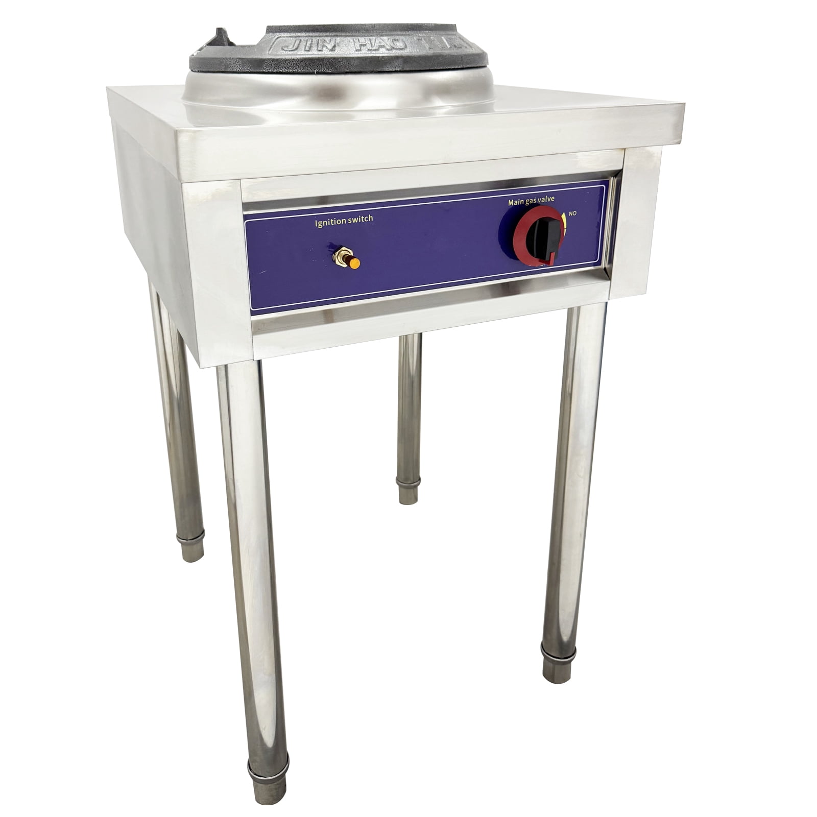 Commercial Gas Wok 10" LPG Chamber Single Burner Open Style Gas Stove High Pressure Stove