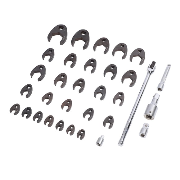 Offset Open End Wrench Set, Metric Brake Line Wrench Set 32Pcs for Car Repair
