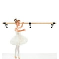 thumbnail image 2 of Balançoire Ballet Barre 16 FT Long 2.0” Diameter Black Brackets A, for Kids and Adults, Wall Mounted Premium Ballet Bar American Wood Home/Studio Ballet Barre, Dance Bar Stretch Bar, Dancing Stretchin, 2 of 6