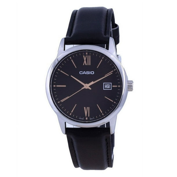 Casio Black Dial Stainless Steel Analog Quartz MTP-V002L-1B3 MTPV002L-1 Men's Watch