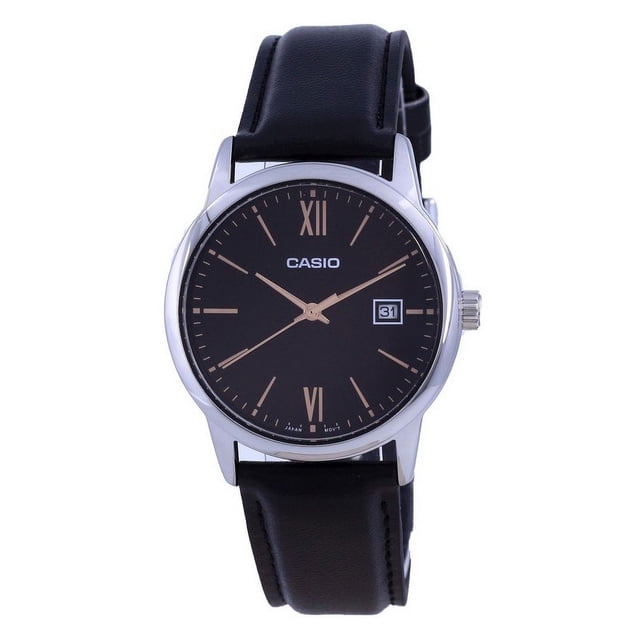 Casio Black Dial Stainless Steel Analog Quartz MTP-V002L-1B3 MTPV002L-1 Men's Watch