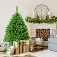 thumbnail image 4 of Gymax 4.5 FT Verdant Artificial Christmas Tree Hinged Green Flocked Xmas Tree, 4 of 10
