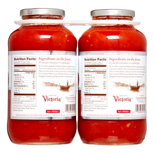 Victoria White Linen Marinara Sauce, 40 Oz, 2 Ct