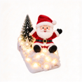 thumbnail image 2 of 2026 Christmas Santa’s Snowy Staircase Lighted Railing Decor with Soft Snowy Base and Cute Santa Figurine, for Farmhouse Living Room Stairwell Christmas Holiday Decor, 2 of 4