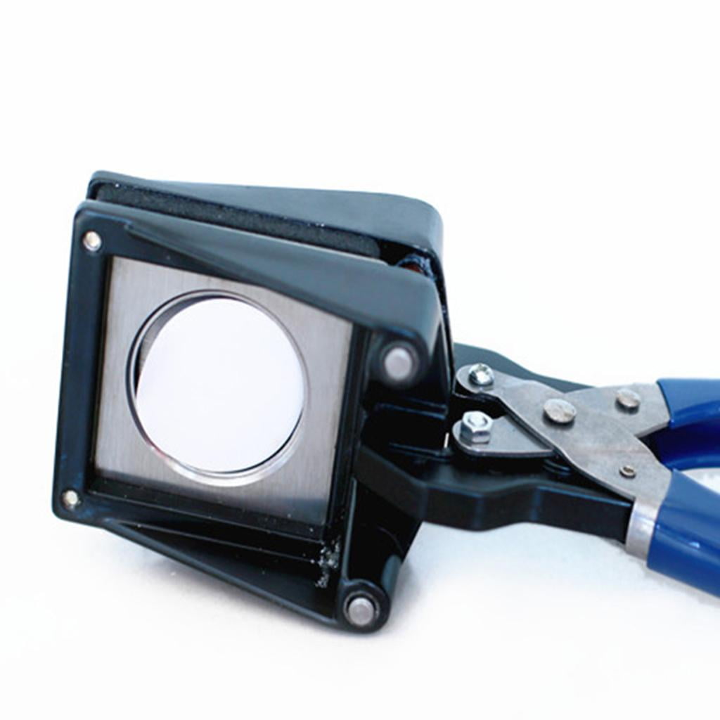 GUOOL Hand Held Round Cutter Paper Punch Circle Cutter Id License Photo Cards Making - Blue, 50MM