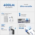 Led Work Light Magnetic Base Wuben G5 Rechargeable LED Flashlight, 400 Lumens, Dual Light Sources ...
