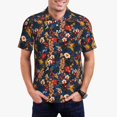 thumbnail image 1 of Fotbe Vintage Floral Camiseta Polo de Golf para Hombre con Estampado – Camisa Deportiva Transpirable con Cuello Abotonado-4X-Large, 1 of 6