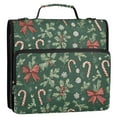 thumbnail image 5 of FORMRS Zipper Binder with Shoulder Strap 1.5-inch Ring 500 Sheet Capacity File Bag, Christmas Candy Cane, 5 of 5