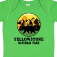 thumbnail image 4 of Inktastic Yellowstone National Park with Bear Mountains and Trees Cricle Boys or Girls Baby Bodysuit, 4 of 5
