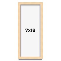 7x18 Frame Beige Real Wood Picture Frame Width 0.75 inches | Interior Frame Depth 0.5 inches |