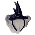 thumbnail image 1 of Diadema de Halloween jinwen Sombrero de bruja negro sombreros de cosplay, 1 of 8
