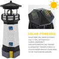 thumbnail image 4 of Gnmfd Solar Light Tower 14" Rotating LED Lighthouse Outdoor Garden Patio Solar Powered Decoration Lamp Auto On Off for Courtyard Lawn Balcony Yard Christmas Lights Outdoor Decorative Lights, 4 of 9