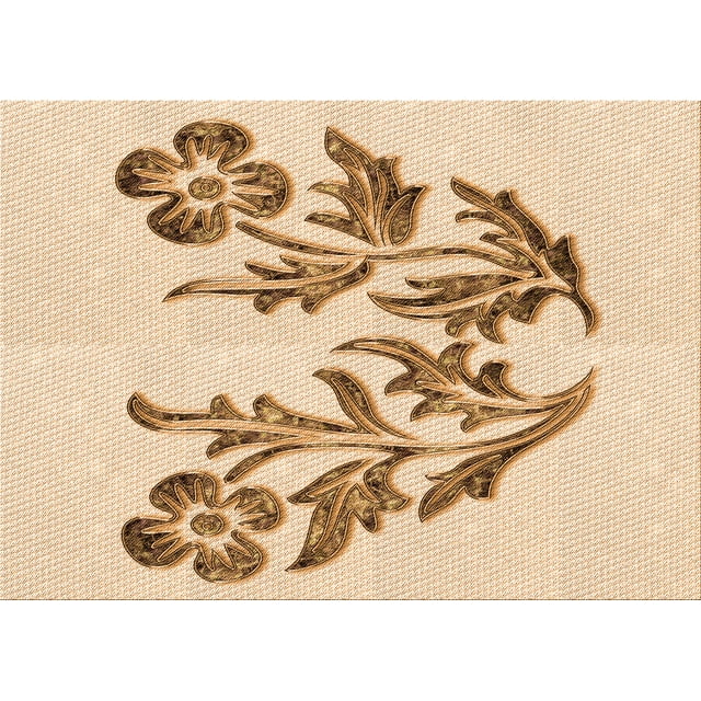 Ahgly Company Machine Washable Indoor Rectangle Transitional Bronze Brown Area Rugs, 2' x 3'