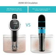 Sous Vide Cooker, Wancle Thermal Immersion Circulator, with Recipe E-Cookbook, Accurate Temperature Digital Timer, Ultra-quiet, 850 Watts, 120V, Stainless Steel/Black