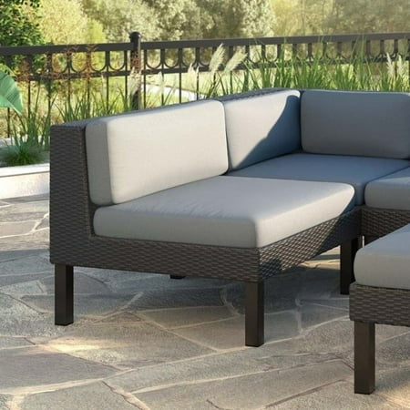 CorLiving Oakland Patio Middle Seat, Dove Grey Cushions