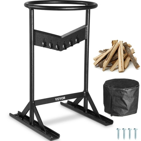VEVOR Wood Splitter, XL Log Splitter for 8.6" Dia. Wood, Portable "V" Shaped Finger-safty Firewood Cutter, Heavy-duty Solid Steel Wedge Manual Log Maker, With Protection Bag for Home Campsite