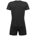 thumbnail image 2 of Alvivi Men's Short Sleeve One Piece Boyshorts Jumpsuit Romper Bodysuit Unitard Black M, 2 of 8
