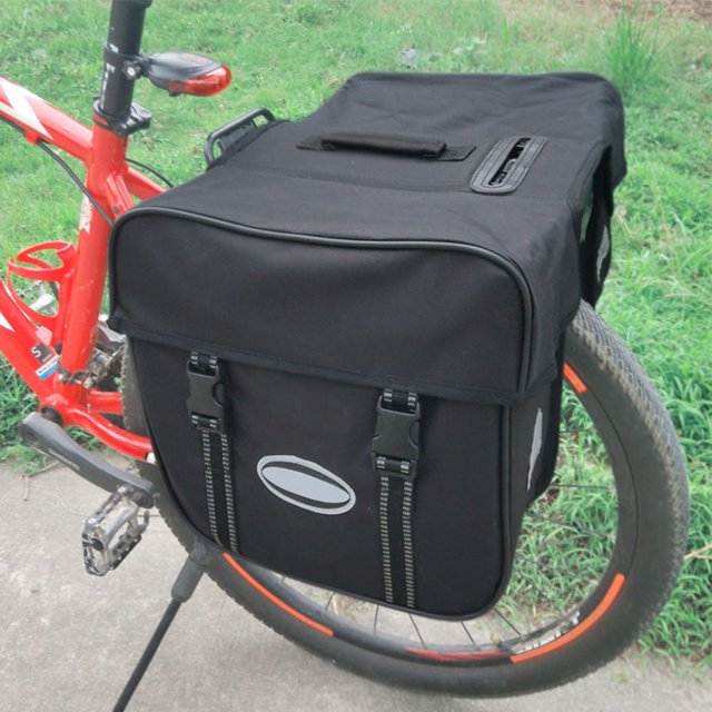 28L Waterproof Bike RearTail Storage Bag Rack Trunk Pannier, Durable Oxford Cloth, Highly Reliable for Outdoor Uses