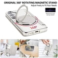 thumbnail image 6 of For Samsung Galaxy S25 5G / S24 5G Wallet Cell Cover, RFID Blocking, PU Leather,Compatible With MagSafe , With Flip Card Holder, Ultra Thin Electroplated Rotating Bracket Magneti Protective Cover, 6 of 6