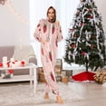 thumbnail image 4 of 1 Piece Adult Onesie Pajamas Cozy & Loose-Fit Sleepsuit Loungewear with Pockets Strawberry and Flower XX-Large, 4 of 7