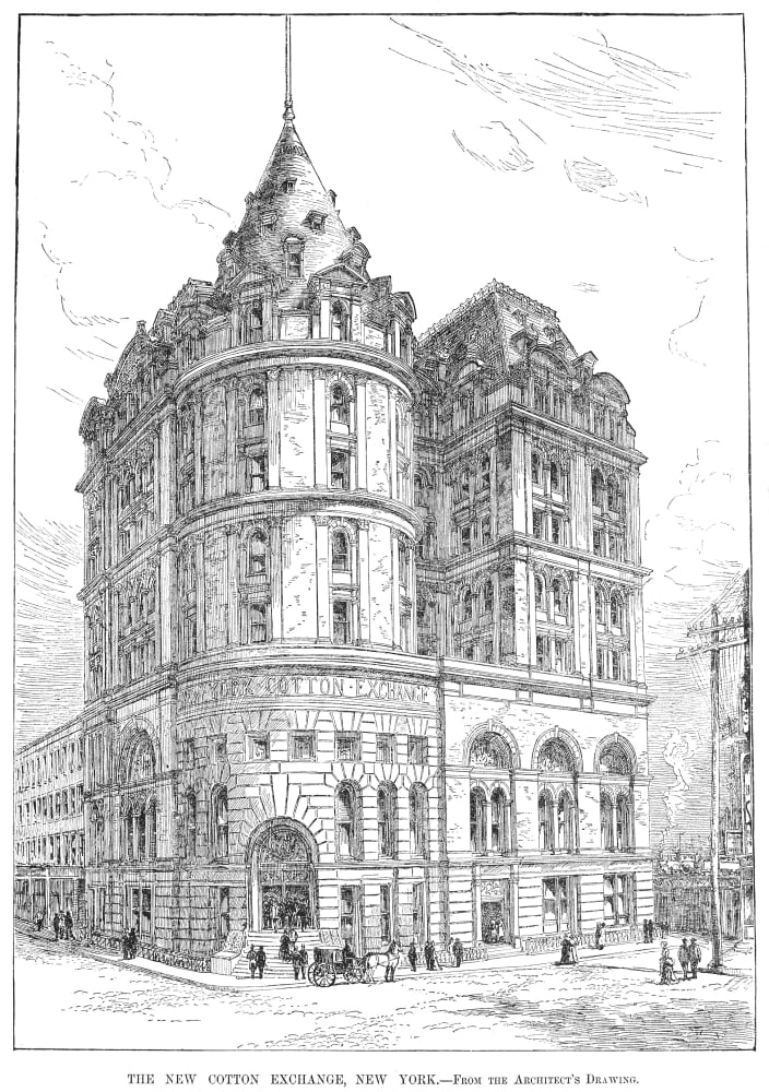 Cotton Exchange, 1884. /Nthe New York Cotton Exchange In Hanover Square