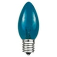 thumbnail image 5 of Novelty Lights Teal C7 Incandescent Traditional Vintage Christmas Replacement Bulbs 25 Pack, 5 of 6