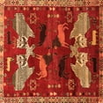 thumbnail image 1 of Ahgly Company Indoor Square Animal Orange Traditional Area Rugs, 4' Square, 1 of 1