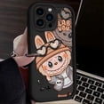 thumbnail image 1 of Cute Cartoon Labubu Full Screen Phone Case For iPhone 16 15 14 13 12 11 ProMax XS Max XR 7 8 Plus Shockproof Soft Silicone Cover, 1 of 5