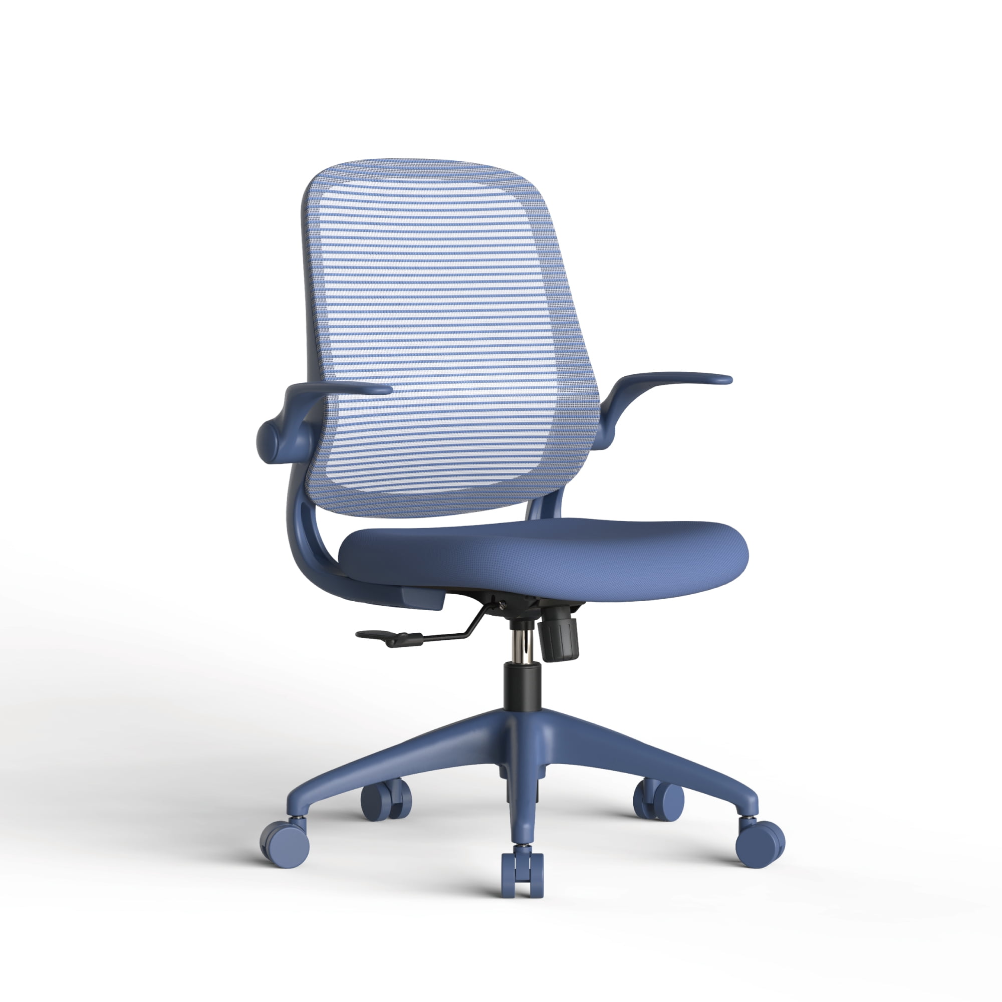 Ergonomic Mesh Office Chair 350LBS, Fireproof Molded Foam Seat with Flip-Up Armrest, Height Adjustable Swivel Rocking Desk Chair for Home Office