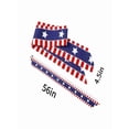 thumbnail image 3 of Yardvibe Patriotic Wreath Sash for Front Door, 56"x4.5" Double Sided Satin Stars and Stripes American Flag Ribbon for 4th of July Independence Day Decoration (E), 3 of 5