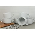 thumbnail image 3 of 10 Strawberry Street Wazee Matte 4.75" 22 oz Stoneware Mug, Set of 6, White, 3 of 6