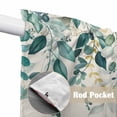 thumbnail image 4 of Teal Green Eucalyptus Swag Valances for Windows, Kitchen Window Curtains Over Sink, Farmhouse Weeping Leaves Linen Window Treatment Curtains for Living Room/Bedroom Curtains 2 Panel Sets 36"x45", 4 of 8